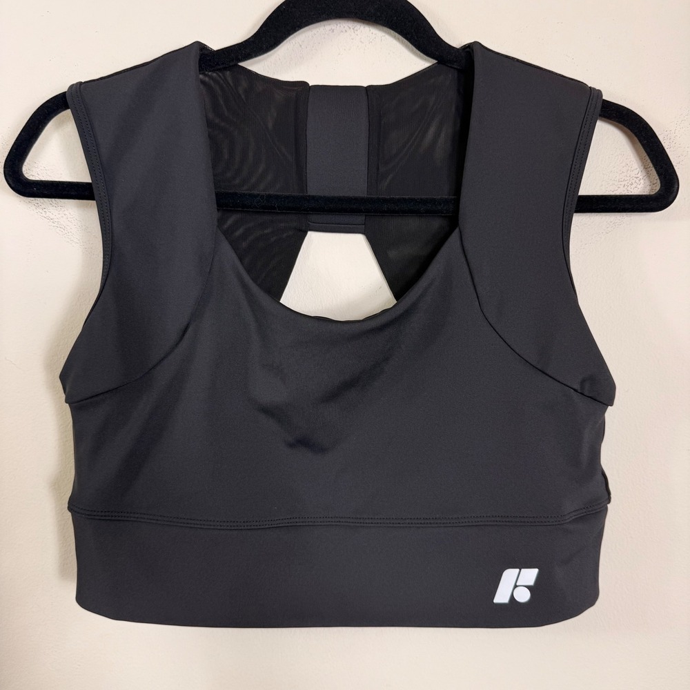 Forme Power Bra Black Posture Correcting Mesh Back Sports Bra XXL Womens